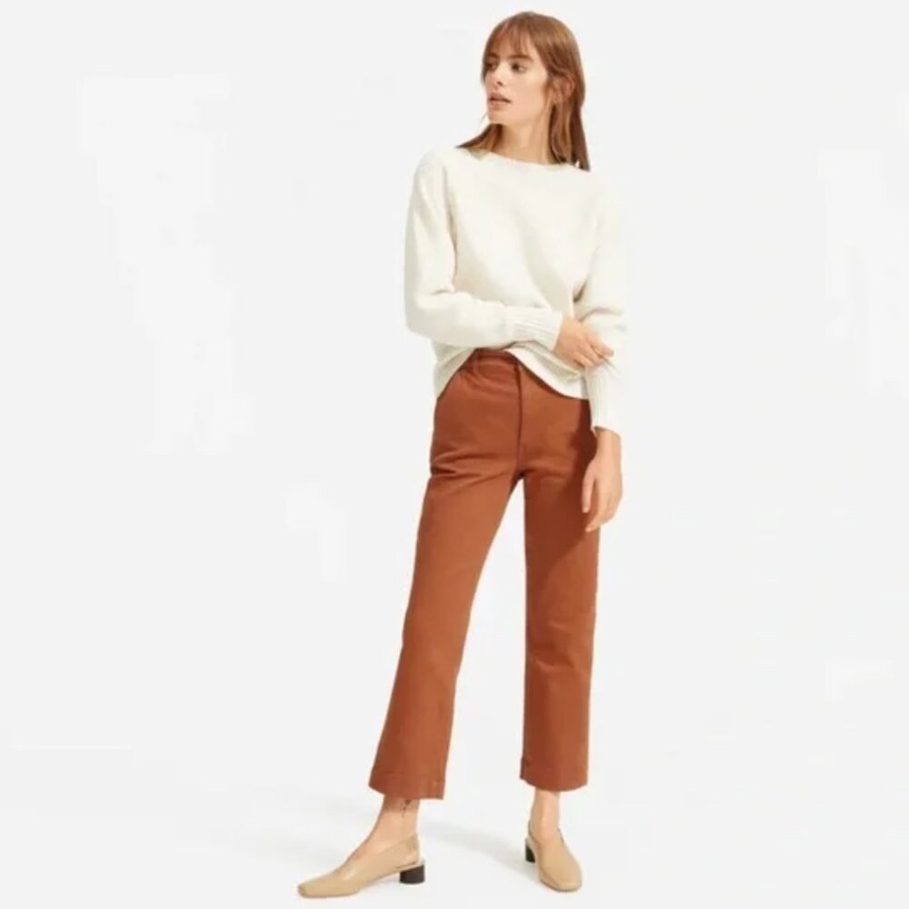 Everlane Straight Leg Crop - Cocoa Brown